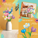 Kit de construction de bouquet de fleur 880PCS construction de fleurs kit de construction de fleurs blocs de construction fleur