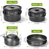 Poêles et casseroles de pique-nique  SETS   Utilisation par plusieurs personnes  Ensemble de théières   Batterie de cuisine