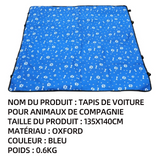 Housse siège135x140cm voiture  pour chien animaux  protection de siège arrière couvre banquette d'auto tapis de voiture pour animaux