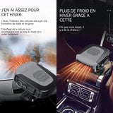 Chauffage de voiture 15x13x8,5cm air froid et chaud rotatif à 360 degrés dégivrage et désembuage chauffage réchauffeur de voiture
