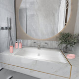 Accessoires de salle de bain 6pcs Poubelle avec couvercle galvanisé gobelet à brosse à dents et ensemble toilette Facile à nettoyer