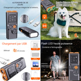 Anti aboiement chien 30khz répulsif à ultrasons pour chiens avec lumière stroboscopique haute fréquence et 2 modes ultrasoniques