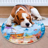 Tapis d'eau pour Chat 100x100cm Épais résistant Matériau écologique Rangement portable Utilisable toutes Injection d'eau glacée