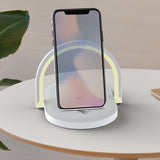 Support de chargement  Chargeur rapide 15W   Petite veilleuse   Angle réglable   Chargeur sans fil pour téléphones portables