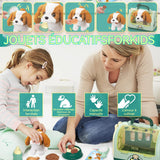 Robot chien 26x18x24cm chien électronique interactif jeu de rôle pour enfants jouet animaux de compagnie chiot qui aboie et marche