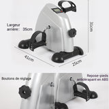 Mini vélo d'appartement 32x41x34cm port de charge 100 kg facile à stocker ajuster la résistance utilisé par plusieurs groupes