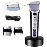 Tondeuse cheveux hommes professionnel tondeuse barbe et cheveux homme tondeuse barbe sans fil tondeuse à cheveux kit avec ecran LED