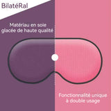 Masque pour les yeux 22x10cm 2PCS voyage masque de sommeil respirant bloquant la lumière soie glacée double usage chaud et froid
