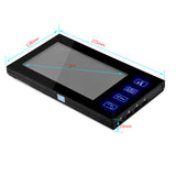 Sonnette visuelle filaire 7 pouces Mot de passe Swipe Card Colour Télécommande de déverrouillage adaptée à la maison Noir