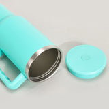 40oz Handle Mug Straw Ice Bar Mug Sky Blue Insulated Coffee Mug 304 Stainless Steel with Lid Hot & Cold Coffee Insulated Mug