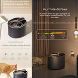 Fontaine à eau pour chat 3L Interface USB filtration fine triple à double noyau silence au niveau du sommeil cat fontaine d'eau