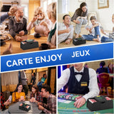 Mélangeur de cartes 23,2 x 11 x 11,5 cm mélangeur électrique à induction deux modes d'alimentation batterie et prise de type c