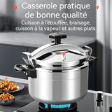 autocuiseur 5L 23x23x18.4cm 1.8kg Alliage d'aluminium épaissi protection limitant la pression ouverture et fermeture rotatives