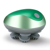 Masseur de tête 3 vitesses 4 têtes de massage masseur de tête masseur multifonction rechargeable à pétrissage et vibration vert