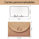 Enveloppe Kraft 25 Pièces avec 25 Cartes Vierges pour NoëlInvitation au Mariage Cartes Vœux Fête D'Anniversaire Meilleurs Vœux