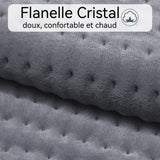 Coussin chauffant 40x76cm velours cristal 9températures 4 niveaux de minuterie protection contre la surchauffe Couverture chauffante