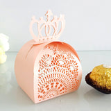 50 pièces  Carton de bonbons Rose  Motif de la couronne Noël  Cadeau de mariage Motif creux  Mariage  Bonbonnière de mariage