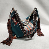 Sac pour femme en toile de lin et coton droit tissé rétro européen et américain pour ordinateur portable sac de grande capacité