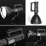 Lampe de poche 8000mAh 10W 4 modes d'éclairage la vie imperméable support d'éclairage portatif USB éclairage haute puissance