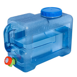 Réservoir d'eau camping 18L avec bouchon anti-poussière tube rallonge et brosse robuste et durable forte capacité de charge bleu