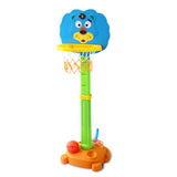 Panier de basket 3 en 1 130x48x45cm PE écologique ajustable plastique basket enfant mini panier de basket pour enfants couleur bleu