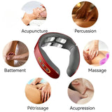 Masseur Cervical 15,8x13,3 cm 2,3W 6 modes de massage Réglage de l'intensité à 9 vitesses Massage multifonction convivial tout-corps