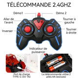 Voiture télécommandée rouge déformation de collision rotation à 360 degrés convient aux 7-14 ans voiture de cascade tout-terrain