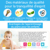 Piano pour enfant 20x35x19 cm 37 touches Batteries Portable Jouets éducatifs Cadeau de vacances pour enfants clavier de Piano