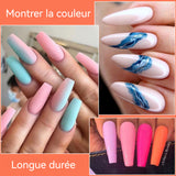 Kit de vernis à ongles gel 23 pièces 8,5 ml chacune différentes couleurs finition brillante et mate ensemble de vernis à ongles