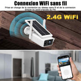 Caméra surveillance wifi extérieure 4MP caméra de surveillance solaire extérieure suivi et enregistrement automatique des vidéos