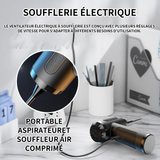 Souffleur air comprimé 18x15x7cm depoussiérants puissants électrique électrique pour PC -air comprimé soufflerie électrique noir