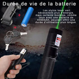 Pointeur laser vert longueur focale réglable 8000 m portée 4000 mah 301 points uniques vert laser pointeur avec18650 batterie