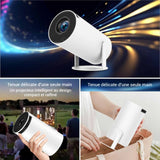 Vidéoprojecteur 720P 120ANSI 1+8Go réglage à 180 degrés portable silencieux machine de projection mini-projecteur avec support