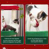 Arbre à chat sisal nouveau style de noël petite plateforme de saut jouets pour chats durable et résistant à l'usure multi niveaux