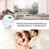 Détecteur de monoxyde de carbone 85 db détecteur de fumée avec écran LCD 24h protection ininterrompue detecteur monoxyde carbone
