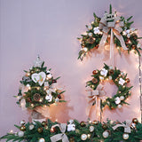 Couronne de noël, décorations de festival d'arbre de noël, cadeaux, ornements créatifs, scène suspendue, porte mixte suspendue