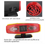 Chauffage de voiture 150W 2 modes rotatif à 360 degrés avec éclairage et dégivrage et désembuage chauffage réchauffeur de voiture