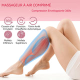 Masseur sans fil pratique 57 x 30 cm 2 pièces 3 modes Avec compresse chaude Massage complet du corps à 360 degrés Masseur de Jambe