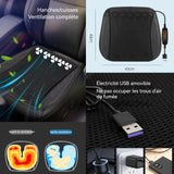 oussin voiture conducteur 43 x 43cm Coussin respirant USB rechargeable portable coussin de auto pour chaise de embase pour siege