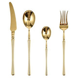 ouverts de Table Acier Inoxydable 4 Pcs pour Ensemble de Ménagère Comprend Couteau Fourchette Cuillère cuillère à café Couleur Or