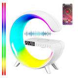 Réveil multifonctionnel LED avec recharge sans fil 15w pour les téléphones portables et lampe de chevet 7 couleurs réveil numérique