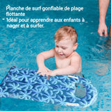 Bodyboard gonflable 105x45x15cm pour enfants pliable épaissi planche de surf planche de bodyboard gonflable planche de natation