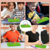Jouet 11pcs tableau d'activités sensorielles pour développer les compétences manuelles jouets silicone pour enfants casse-tête vert