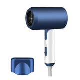 Seche cheveux professionnel ionique 1200W-1499W 220V pliable support a seche-cheveux 3 modes de température seche cheveux bleu