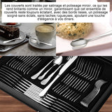 ouverts de Table 48Pcs Ensemble de Ménagère Comprend Couteau Fourchette Cuillère cuillère à café Couverts de Table Acier Inoxydable