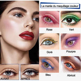 Mascara Coloré 6 couleurs mascara waterproof longue tenue mascara imperméable durable fibre soie 4d maquillage yeux pour halloween