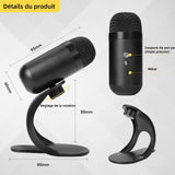 Microphone 20KHZ câble TYPE-C haute vitesse de 1,5m transmission USB à haut débit distance sans perte supérieure à 1 mètre bruit