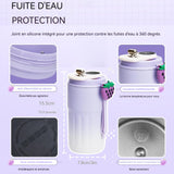 Mug Isotherme 450ml mug lsotherme portabilité tasse isolée sous vide thermos tasse en avec affichage intelligent de la température