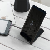 Support de bureau chargeur sans fil avec ventilateur, base de refroidissement verticale adaptée au vent horizontal et vertical 15W
