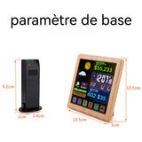 TD® Horloge météo multifonctionnelle affichage météo sans fil indicateur température humidité éclairage météo extérieure numérique